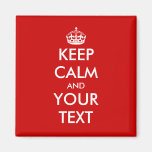 Square Keep calm magnet | Customizable template