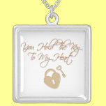 Square (Key To My Heart) Sterling Silver Necklace necklaces
