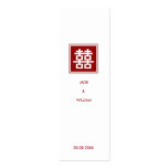 Square Logo Double Happiness Chinese Wedding business cards