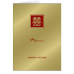 Square Logo Double Happiness Chinese Wedding cards