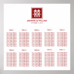 Square Logo Double Happiness Chinese Wedding posters