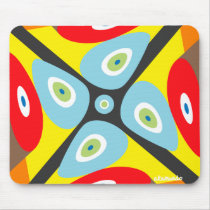 Square Loop Distorted Circles Mousepad mousepads