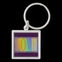 Square Love Keychain
