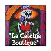 Square Magnet by lacatrina Square Magnet