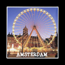 Square Magnet -AMSTERDAM by adeolagbadamosi Square Magnet -AMSTERDAM