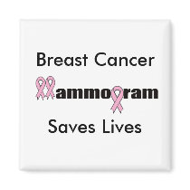 Square Magnet - Breast Cancer Mammogram