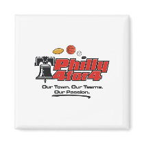 Square Magnet - Philly 4 for 4 by philly444 Square Magnet - Philly 4 for 4