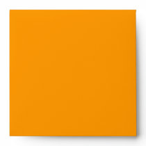 Square Orange Polka Dot Flower Envelopes
