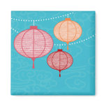 Square Paper Lanterns Magnet