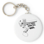 Square peg round hole keychains