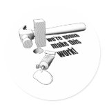 Square peg round hole stickers