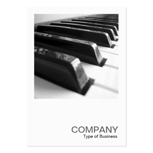 Square Photo 0181 - Keyboard B&W Business Card Template (front side)