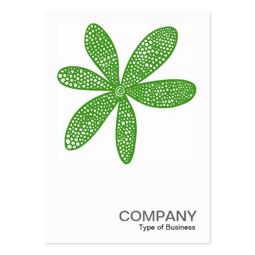 Square Photo 0215 - Pretty Flower - Avocado Green Business Card Template (front side)