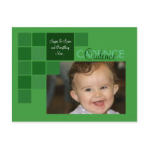 Square Photo Birth Announcement postcards