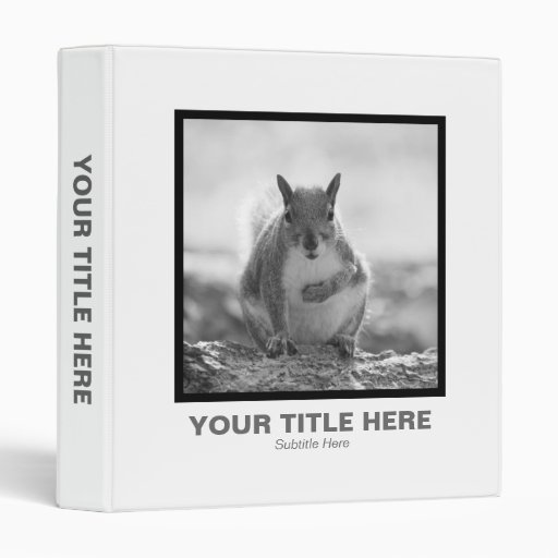 Square Photo - Grey Squirrel Vinyl Binder