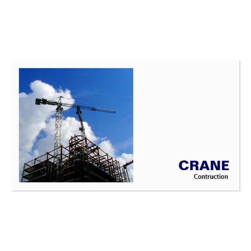 Square Photo (v2) - Crane Construction Business Card Templates (front side)