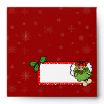 Square Red Christmas Angel Doll Christmas Envelope