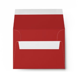 Square Red Linen RSVP Envelopes