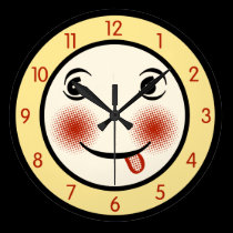 Square Retro Clock Face wall clocks