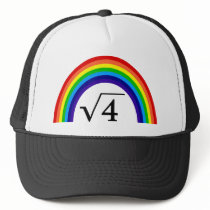 Square Root of 4 Equals Rainbow hats by ColorShow Square Root of 4 Equals Rainbow hats