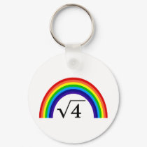 Square Root of 4 Equals Rainbow keychains by ColorShow Square Root of 4 Equals Rainbow keychains