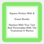 Square Stickers With A Green Border In Sheets