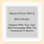 Square Stickers With A White Border In Sheets