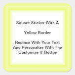 Square Stickers With A Yellow Border In Sheets