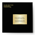 Square Surprise Party Invitation Envelopes - Black