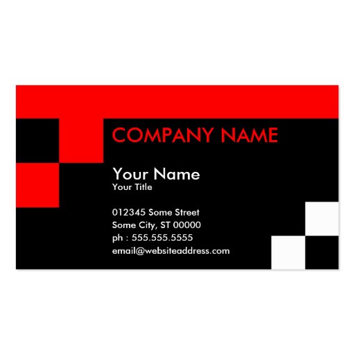square vertices business card template