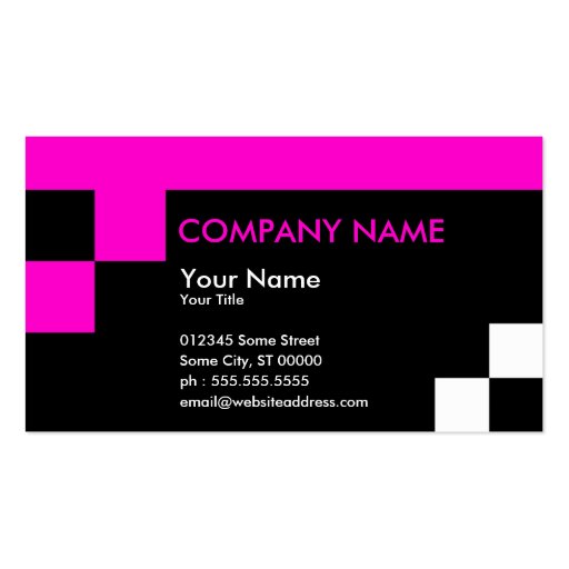 square vertices business card templates (front side)