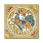 Square Vintage Rooster - Magnet