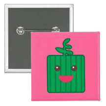 Square Watermelon Button