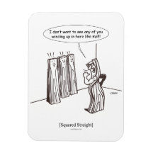Squared Straight Cartoon Premium Flexi Magnet