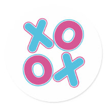 Squared XOXO stickers