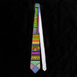 Squares and Rectangles multicolored Pattern Tie ties