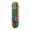 Squares and Rectangles multicolored skateboard by JKdesigns Squares and Rectangles multicolored skateboard