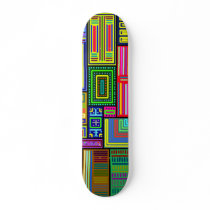Squares and Rectangles multicolored skateboard by JKdesigns Squares and Rectangles multicolored skateboard