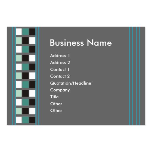Squares and Stripes Chubby Business Cards