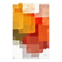squares colorful paint pattern customised stationery