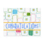Squares in orange, CoNgRaTuLaTiOns Postcards