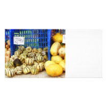 Squash at Farmer's Market Custom Photo Card