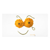 Squash Smiley Face Personalized Photo Card