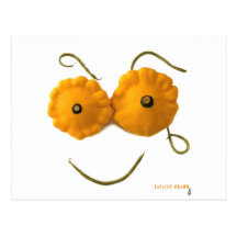 Squash Smiley Face Post Card