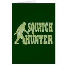 Squatch hunter on camouflage card