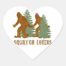 Squatch Lovers Heart Sticker