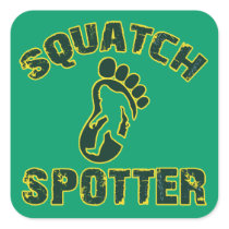Squatch Spotter Square Stickers