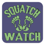Squatch Watch Square Sticker