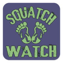 Squatch Watch Square Sticker
