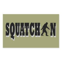 Squatchin, black text sticker